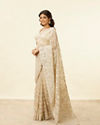 Light Beige Bagh Embroidered Stone Work Saree image number 3