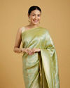 alt message - Mohey Women Pista Green Elegance Saree image number 1