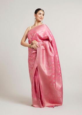 alt message - Mohey Women Pink Elegance Saree image number 2