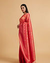 alt message - Mohey Women Orange Festive Radiance Saree image number 2