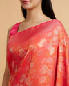 alt message - Mohey Women Orange Festive Radiance Saree image number 3