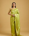 alt message - Mohey Women Emerald Green Festive Saree image number 0