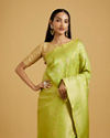 alt message - Mohey Women Emerald Green Festive Saree image number 1