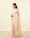 Mohey Women Blush Pink Stone Embellished Saree