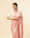 Mohey Women Conch Shell Pink Floral Bordered Saree