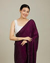 Mohey Women Windsor Wine Stone Embellished Saree image number 1