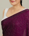 Mohey Women Windsor Wine Stone Embellished Saree