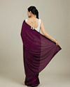 Mohey Women Windsor Wine Stone Embellished Saree