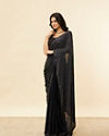 Mohey Women Twilight Blue Stone Embellished Saree