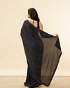 Mohey Women Twilight Blue Stone Embellished Saree