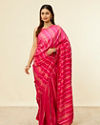 alt message - Mohey Women Rani Pink Bel Buti Patterned Saree image number 0