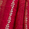 Rani Pink Bel Buti Patterned Saree