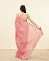 Soft Pink and Gold Floral Zari Work Saree image number 2