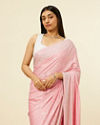 alt message - Mohey Women Pink Stone Embellished Saree image number 1