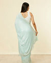 Mohey Women Light Blue Stone Embellished Saree