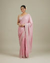 Mohey Women Pink Stone Embellished Saree