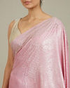 Mohey Women Pink Stone Embellished Saree