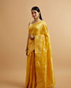 Mohey Women Radiant Yellow Zari Weave Saree