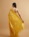 Mohey Women Radiant Yellow Zari Weave Saree