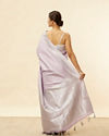 Lavender Zari Floral Buta Motifs Saree image number 2