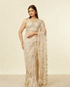 alt message - Mohey Women Sand Beige Sequined Saree image number 0