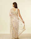 Mohey Women Sand Beige Sequined Saree