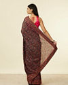 Mohey Women Indigo Blue Bel Buti Patterned Saree