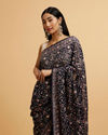 Mohey Women Indigo Blue Bel Buti Embroidered Saree
