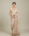 Mohey Women Ravishing Fawn Organza Saree image number 0