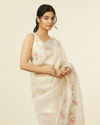 Mohey Women Dark Cream Floral Embroidered Saree image number 1