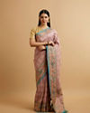 Engagement Glory Purple Silk Saree with Embroidery and Zari