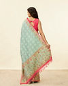 alt message - Mohey Women Sea Green Village Art Embroidered Saree image number 2