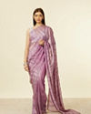 Lilac Stone Embellished Saree