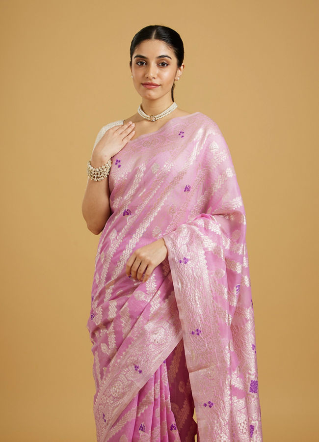 Mohey Women Lavish Purple Extravaganza Saree