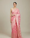 Mohey Women Elegant Pink Silk with Intricate Zari Weave Saree image number 0