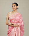 Mohey Women Elegant Pink Silk with Intricate Zari Weave Saree image number 1