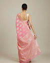 Mohey Women Elegant Pink Silk with Intricate Zari Weave Saree