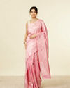 alt message - Mohey Women Light Pink Bel Buti Patterned Saree image number 0