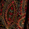 Midnight Black Paisley Patterned Saree with Rhinestone Work