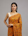 Mohey Women Mustard Yellow Georgette Saree