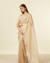 alt message - Mohey Women Classic Fawn Stone Embellished Saree image number 3