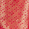 Coral Pink Floral Patterned Saree with Stone work