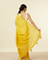 alt message - Mohey Women Mustard Organza Saree with Zari Weave image number 2