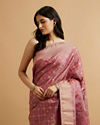 Mohey Women Purple Floral Jaal Patterned Saree