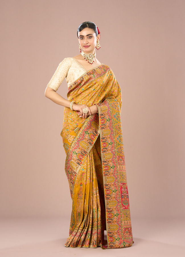 Mohey Women Mustard Yellow Radiance Saree