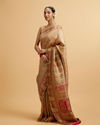 alt message - Mohey Women Fawn Art Nouvea Patterned Saree image number 2