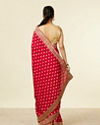 Mohey Women Classic Red Buta Patterned Saree