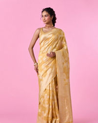 Mohey Women Radiant Light Yellow Saree