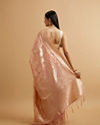 Mohey Women Pink Floral Patterned Saree