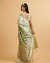 Mohey Women Sea Green Floral Patterned Saree